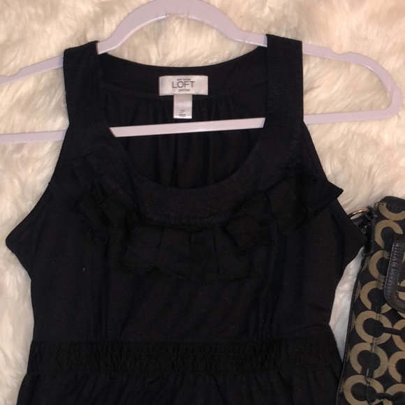 MUST GO PRICING LOFT Black Halter Sheath Mini Dress 2P - Picture 3 of 10